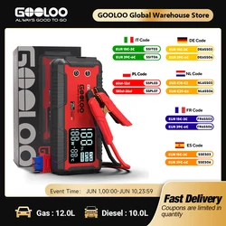 GOOLOO 20000mAh Car Jump Starter 12V Car Battery 4000A Peak Current Portable Charger Portable Power Bank for Emergency Device