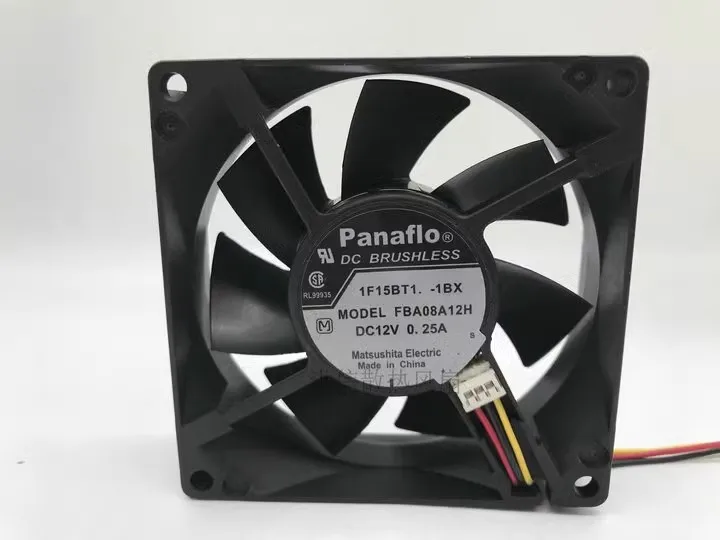 Free shipping original FBA08A12H 12V 0.25A 8CM 8025 3-wire cooling fan