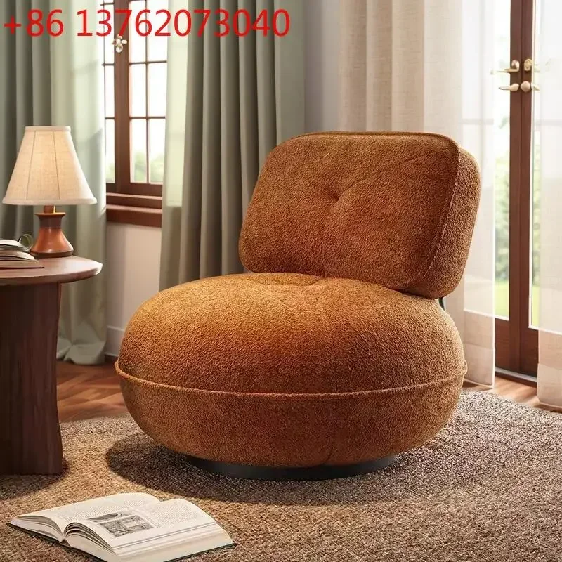 Italian minimalist fabric sofa chair household balcony living room light luxury spherical lazy leisure single chair