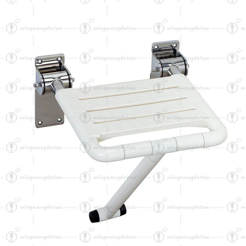 Bathroom Plastic Folding Stool Wall Mounted Foldable Anti Slip Bath Chair Home Toilet Wall Mounted Sitting Chair