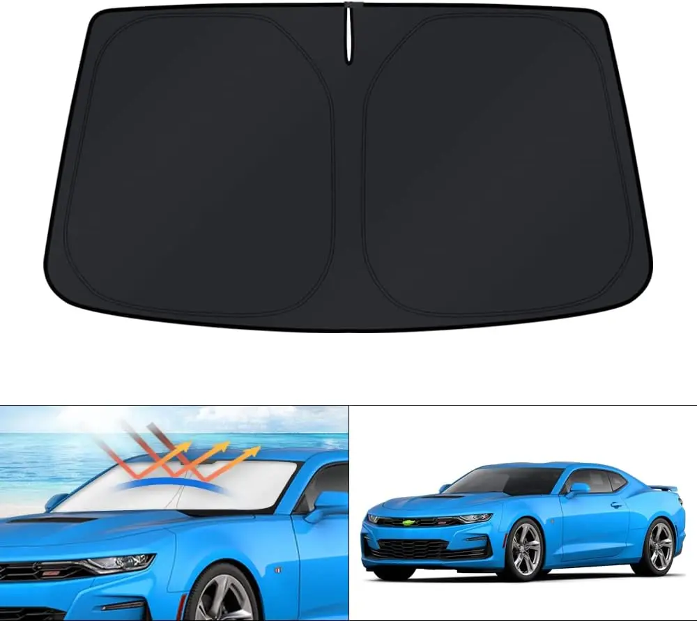 

Windshield Sun Shade for 2016-2024 Chevrolet Chevy Camaro Accessories Front Window Sunshade Sun Visor Protector Foldable Heatshi