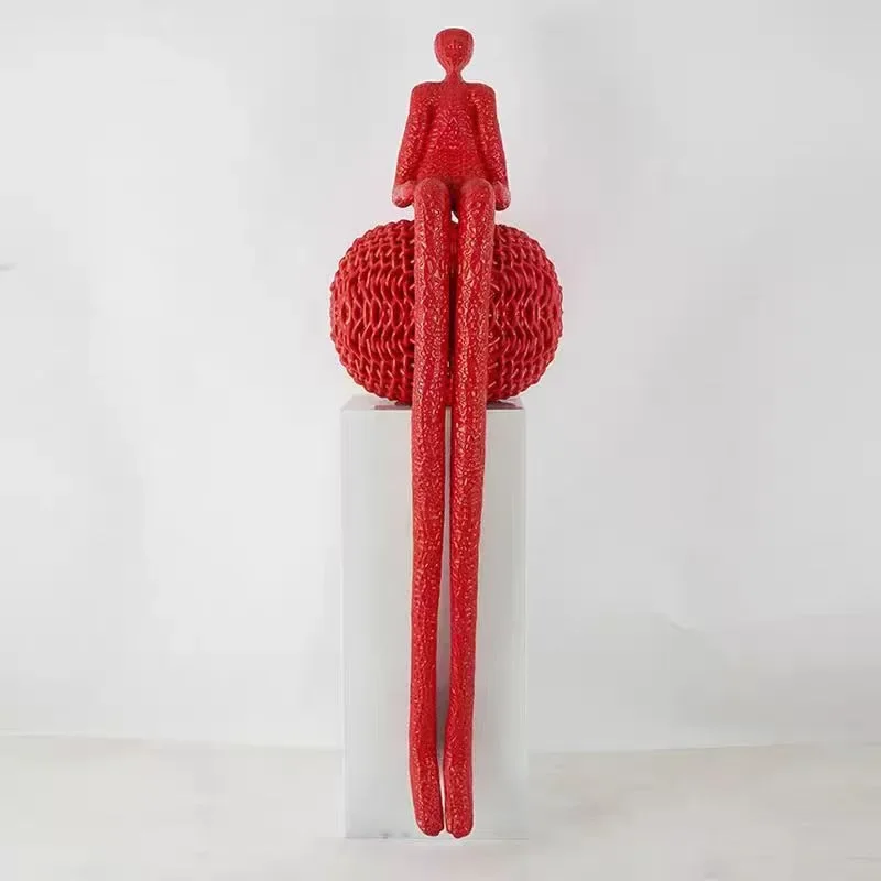 Sales Office Hotel Lobby Exhibition Hall Modern Light Luxury Floor Art Decoration Big Long Legs Sculpture Ornament Abstract