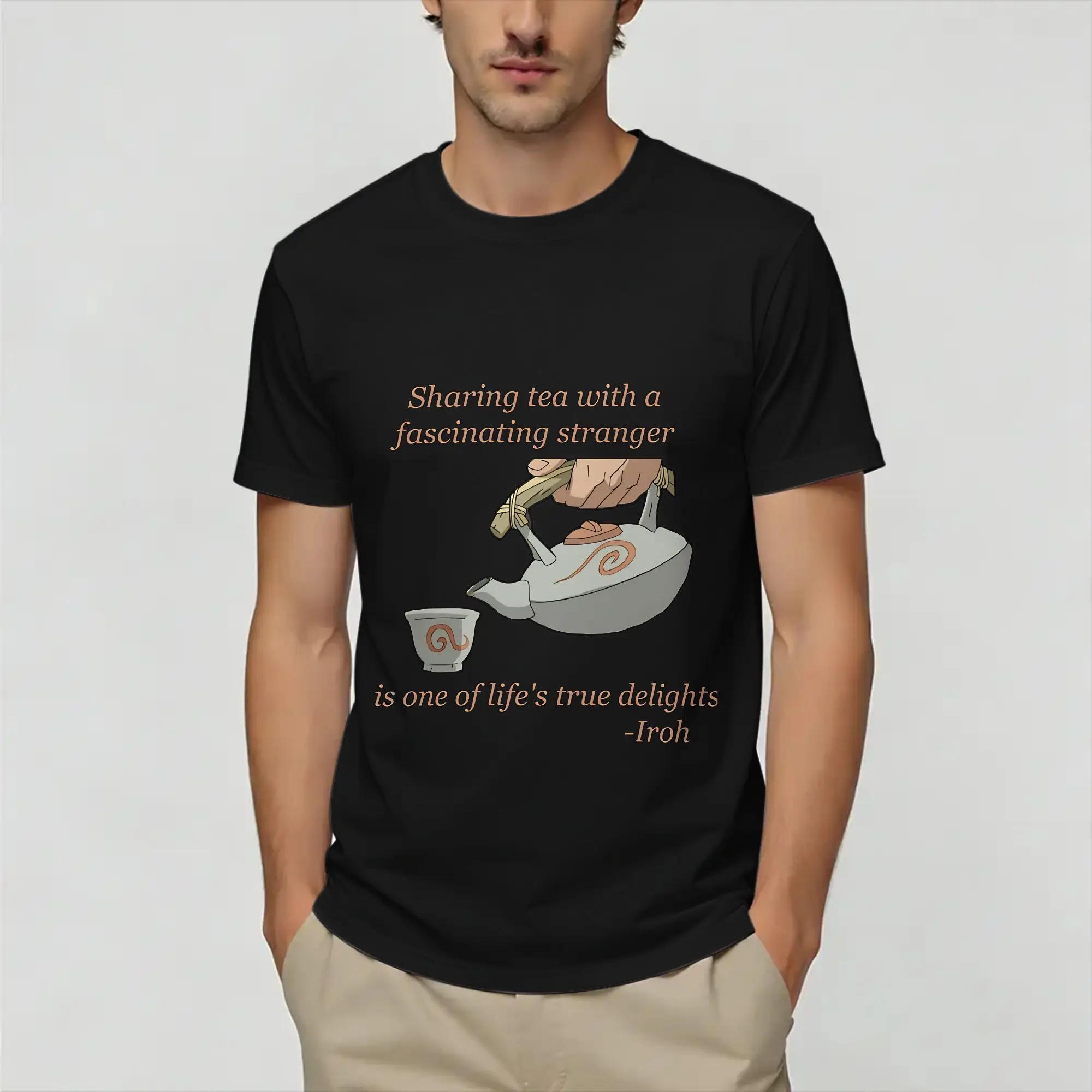 The Last Airbenders T Shirts for Men Pure Cotton Vintage T-Shirts Round Collar  Tee Shirt Short Sleeve Clothes Gift Idea