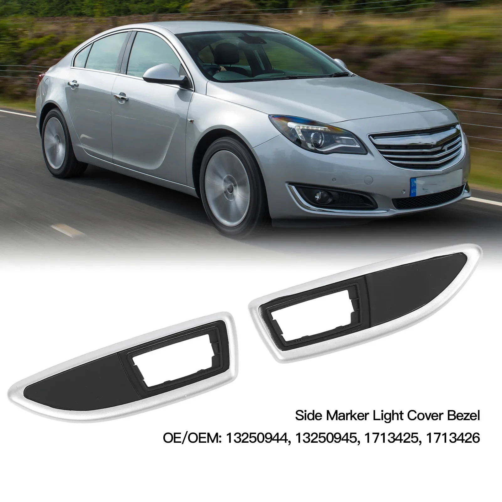 إطار غطاء إطار ضوء إشارة الانعطاف الأمامي لـ VAUXHALL OPEL INSIGNIA ASTRA 13250944 13250945 1713425 1713426 #3