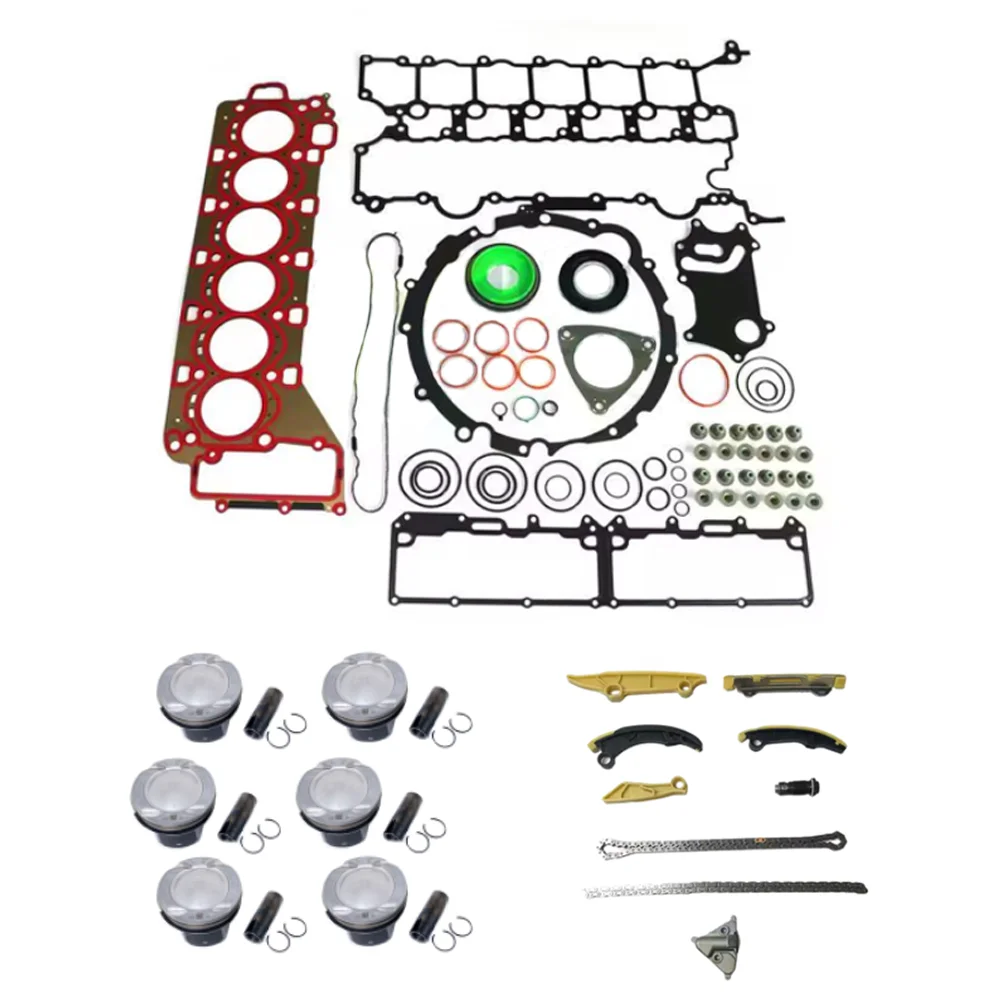 AUTO ENGINE PARTS Cylinder gasket set & Piston Set & Timing chain kit FIT FOR Land Rover Jaguar 3.0L L6 AJ20P6 Turbo 2019-2024