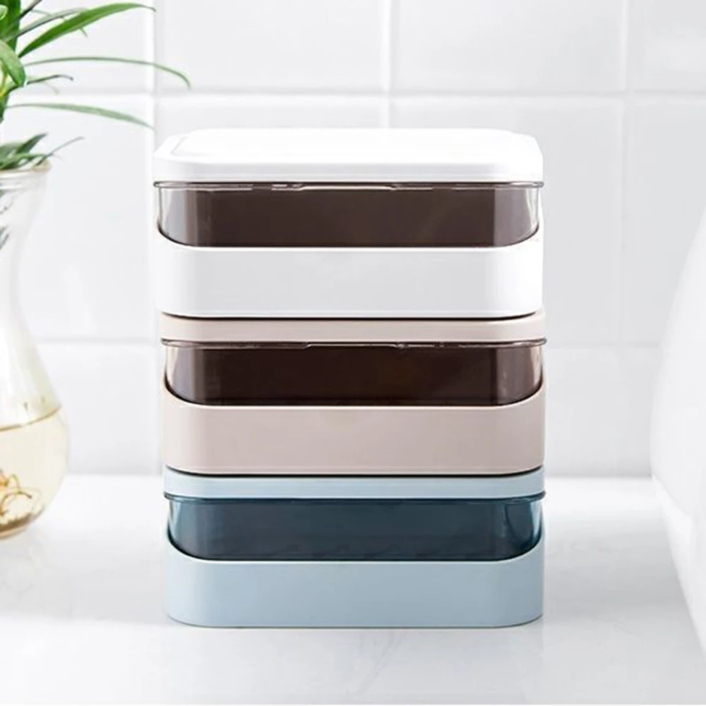 Portable Soap Storage Box Dustproof Sealed Soap Box Bathroom Supplies Soap Holder Soap Cases Waterproof Moisture-proof