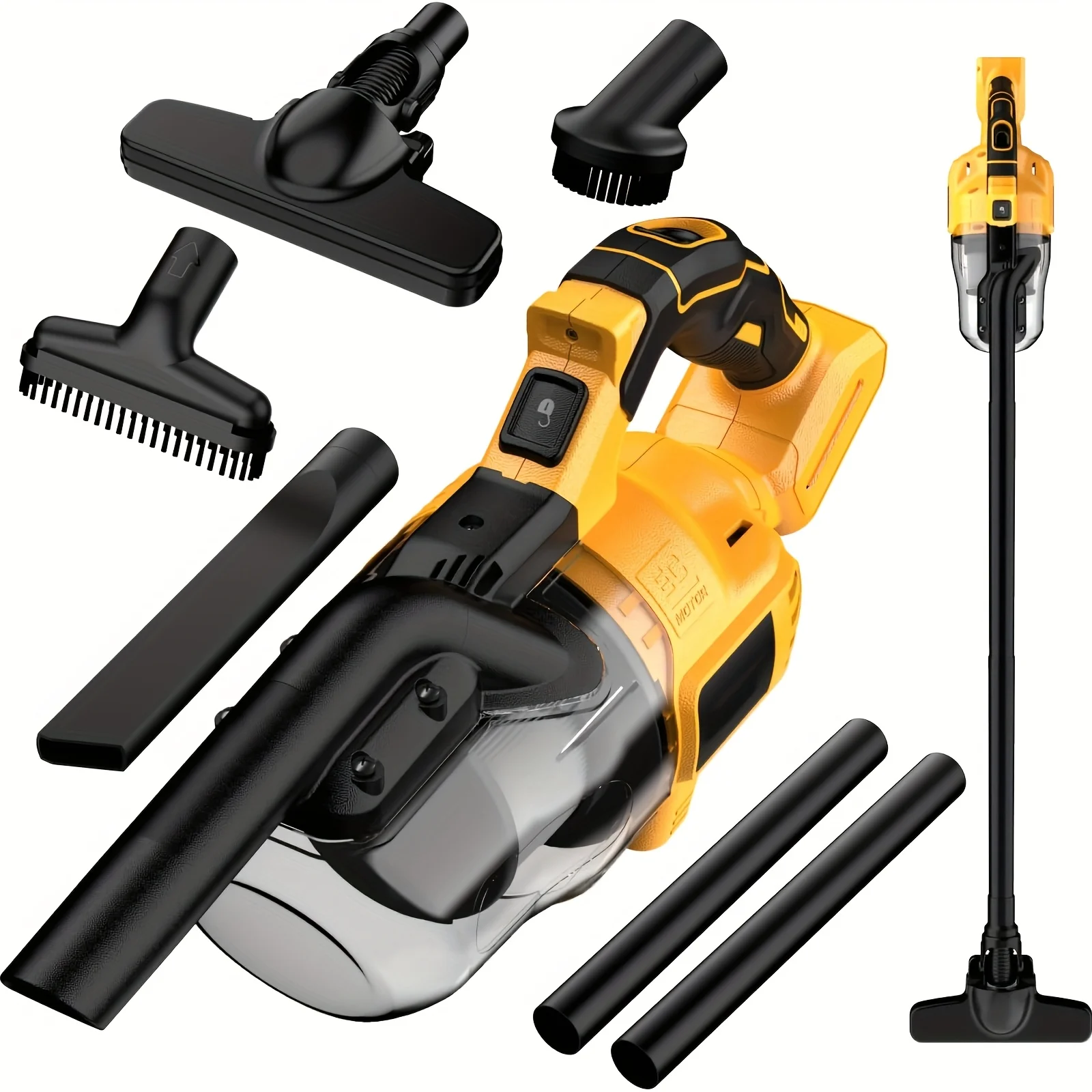 

for Dewalt 20V Battery Cordless Vacuum Cleaner Suitable for Hard Floors & Car, Portable Handheld with HEPA Filter, 500W Powerful Motor, 40KPa Suction, Compatible for, Car, Pet Hair Removal (Battery Not Included)