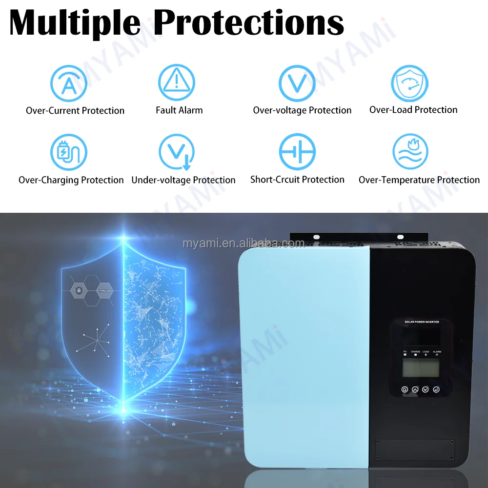 

Adjustable New Product 5kw 24v 48v60v 72v 90v 60a Pure Sine Wave Power Solar Inverter Controller For Off-grid System Household