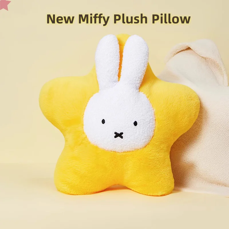 

New Miffy Plush Pillow Kawaii Women's Bedroom Pentagram Boris 3D Doll Couple Festival Gift Children's Creative Cartoon Plush Toy