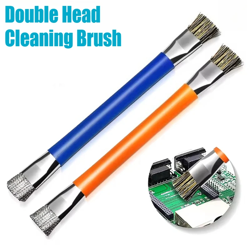 

Double Ended Hardened Mobile Motherboard Repair IC Pad Cleaning Brush Steel Brush Welding Oil Cleaning Brush Tool
