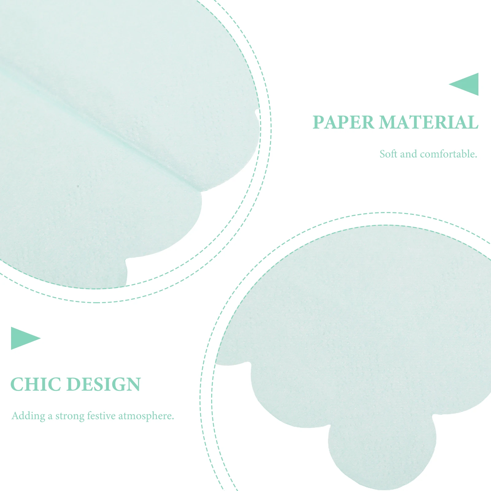 Tovaglioli in tessuto con bordo ondulato usa e getta eleganti per matrimoni, cene, banchetti, Natale, assorbenti e impermeabili