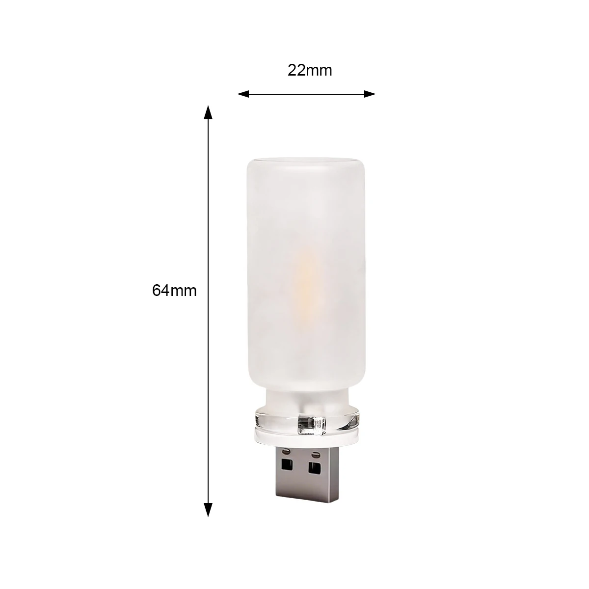 USB LED Flame Light Car Ambient Lamp Mini Night Light Simulation Fire Interior Decoration Plug And Play Energy Saving Glass Bulb
