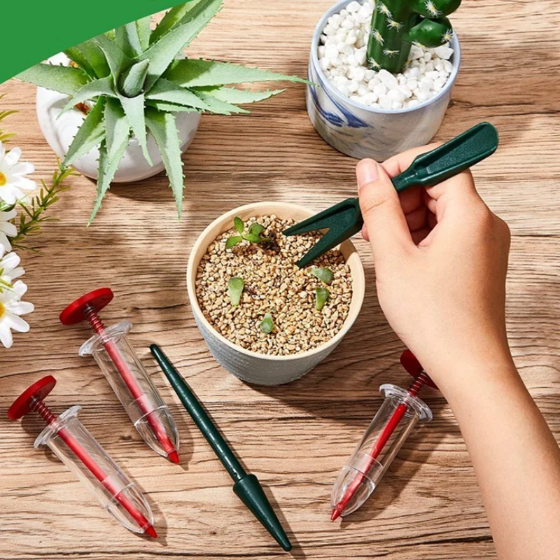 ABRE-Mini Seeder Seed Seeder เครื่องมือ,Hand Seedling Spreader และชุดไม้กวาด,ขนาดเล็ก Spreader Handheld Seeder