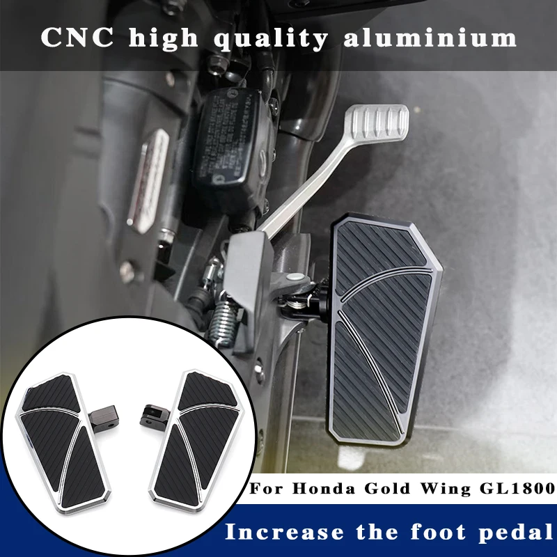 

For Honda Gold Wing GL1800 F6B Goldwing GL1800 2001-2024 Rider Floorboards Driver Footboard Front Foot Rest Wide Footrest large