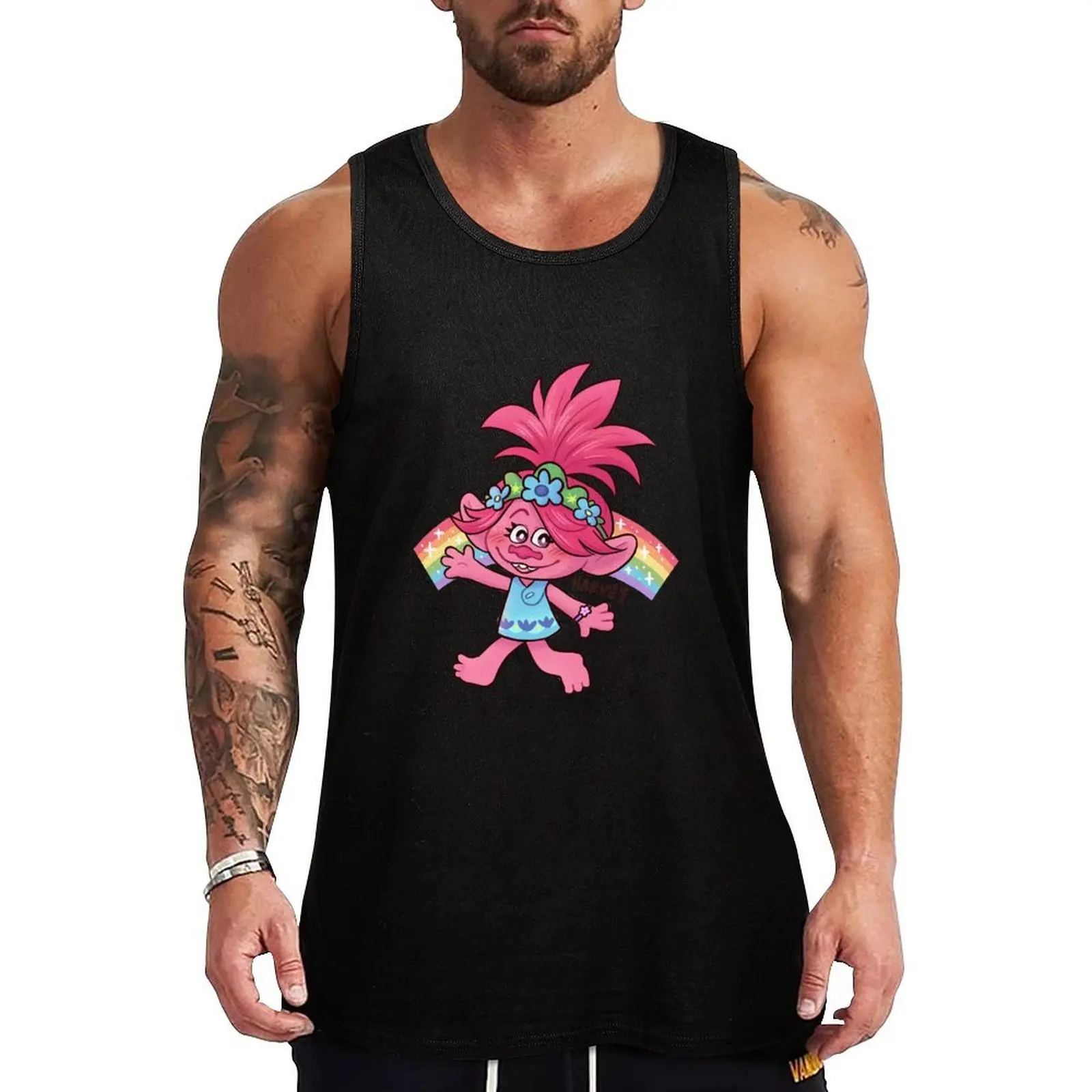 

Mens Womens Trolls Cartoon World Comedy Movies Tour Funny Men Fan Tank Top singlet for men cute tops male top