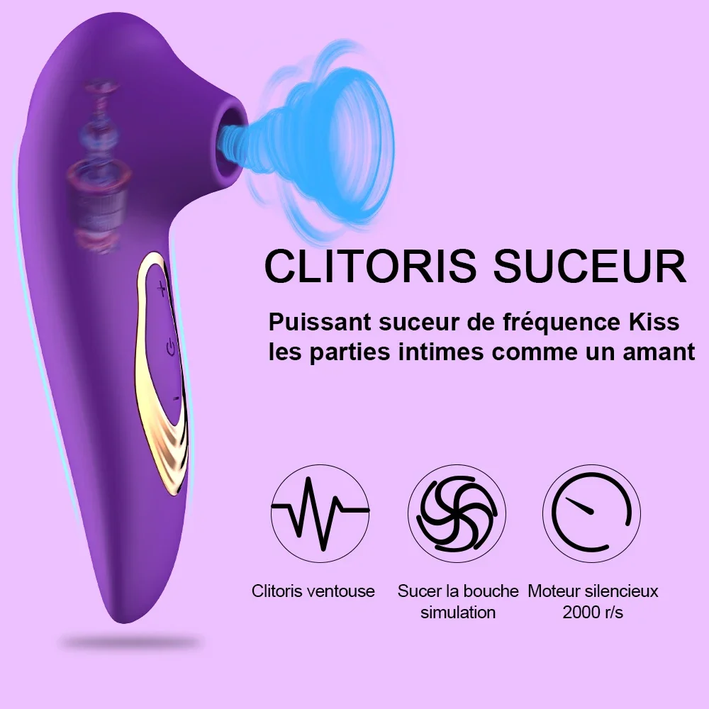 جهاز استمناء نسائي مص البظر هزاز ألعاب جنسية للنساء الحلمة G بقعة مص تهتز اللسان البظر محفز المثيرة