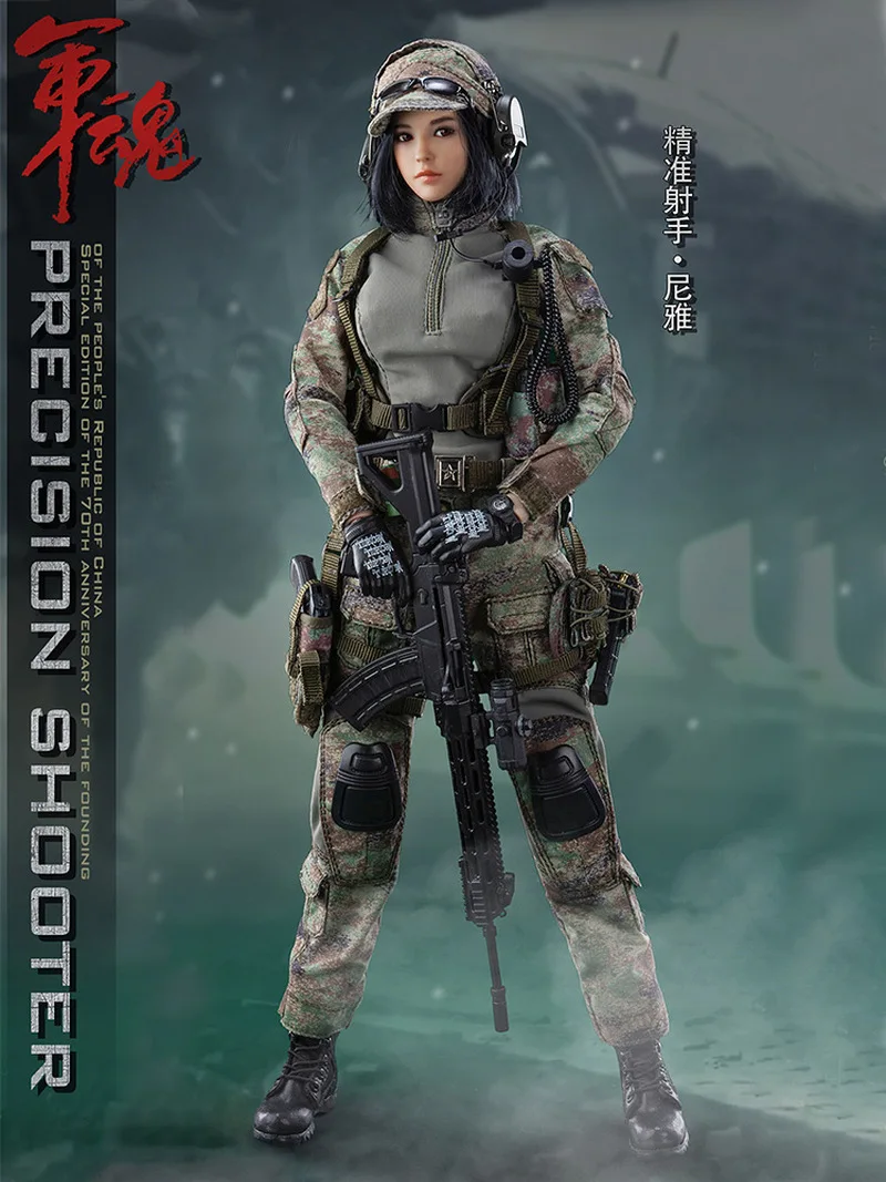 [Spot] FLAGSET1/6 Soldier Model Handheld Military Soul Precision Shooter Niya Female Team Member 73050 Action Figure Model Toys