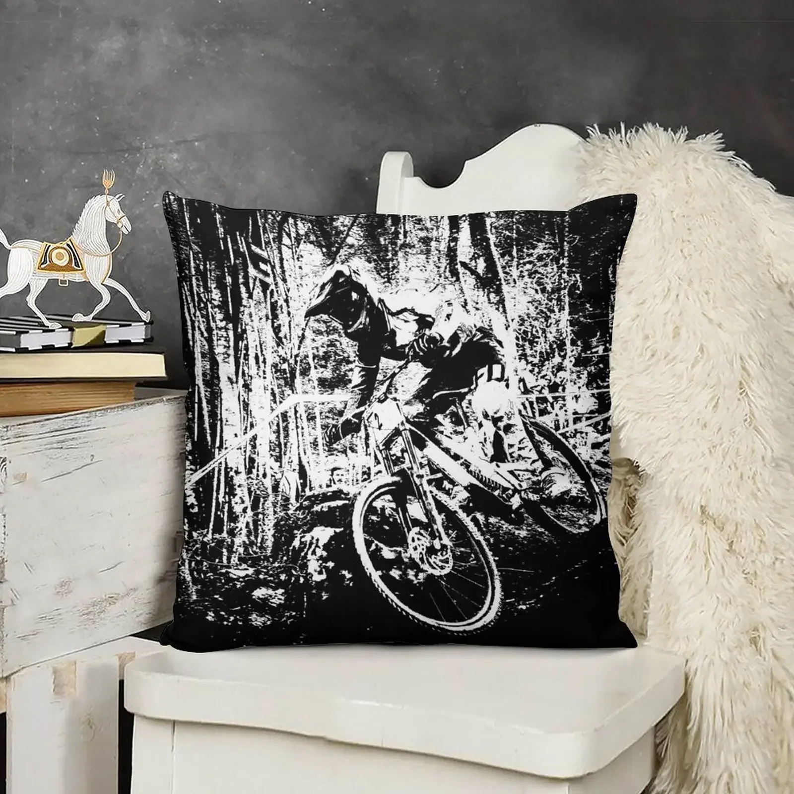 

downhill mountain biking Throw Pillow Sofa Cushion christmas decorations 2025 pillow
