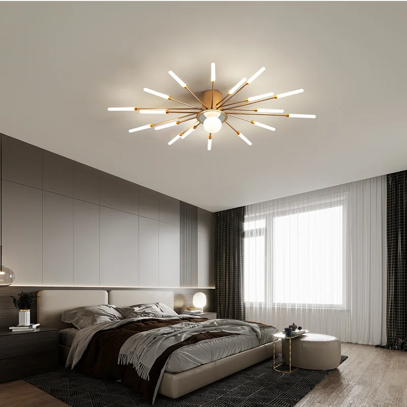 

Sputnick ceiling light designer black gold Branch glass ball light for Indoor Living Room bedside Bedroom kitchen island light