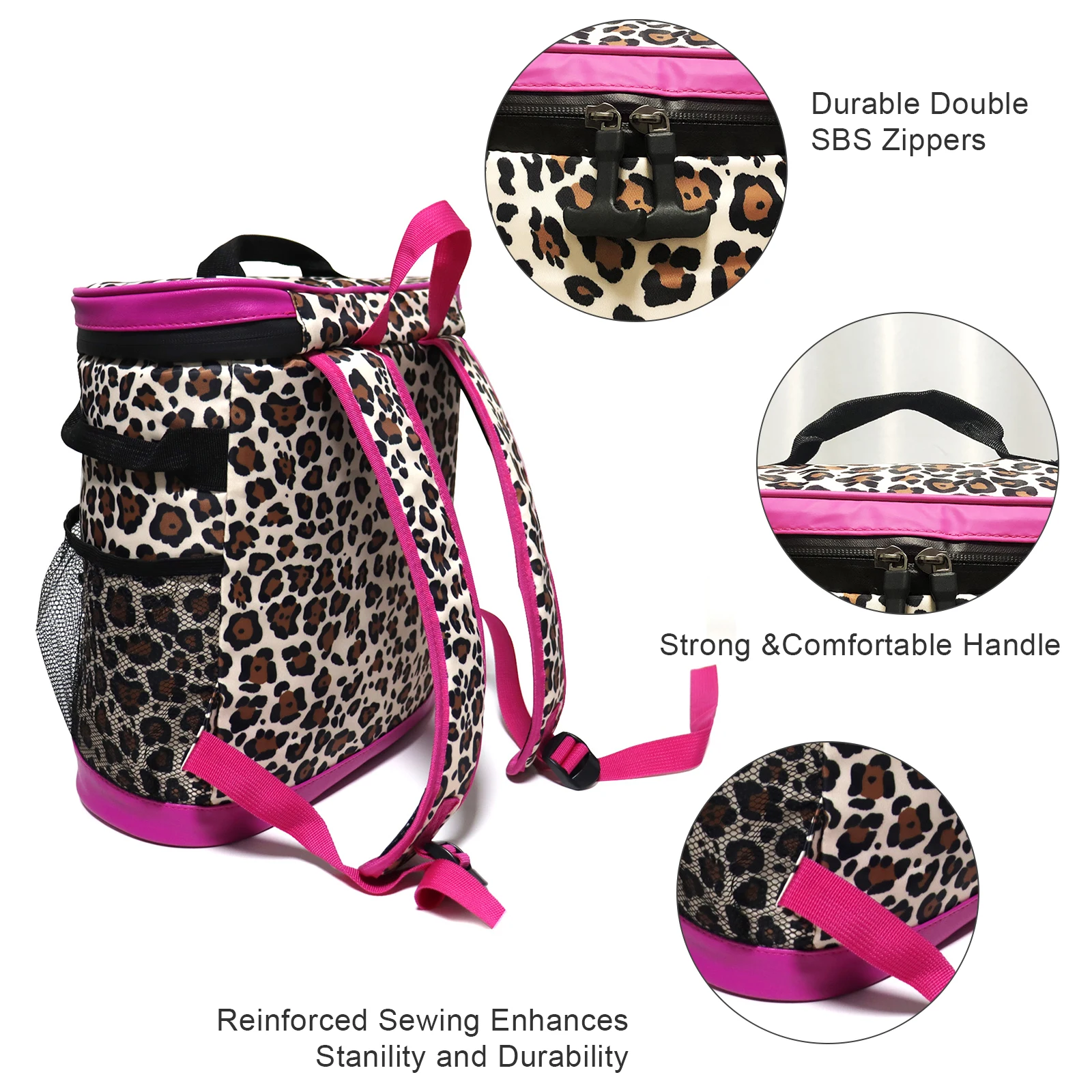 Thermal Insulated Bag Portable Leopard Printed Waterproof Camp Travel 18l Large Capacity Leakproof Backpack Cooler Lunch Bags