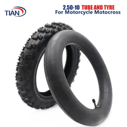 For Motorcycle Motocross Dirt Pit Bike front and rear tires 10 inches 2.50-10 Inner Tube Outer tyre