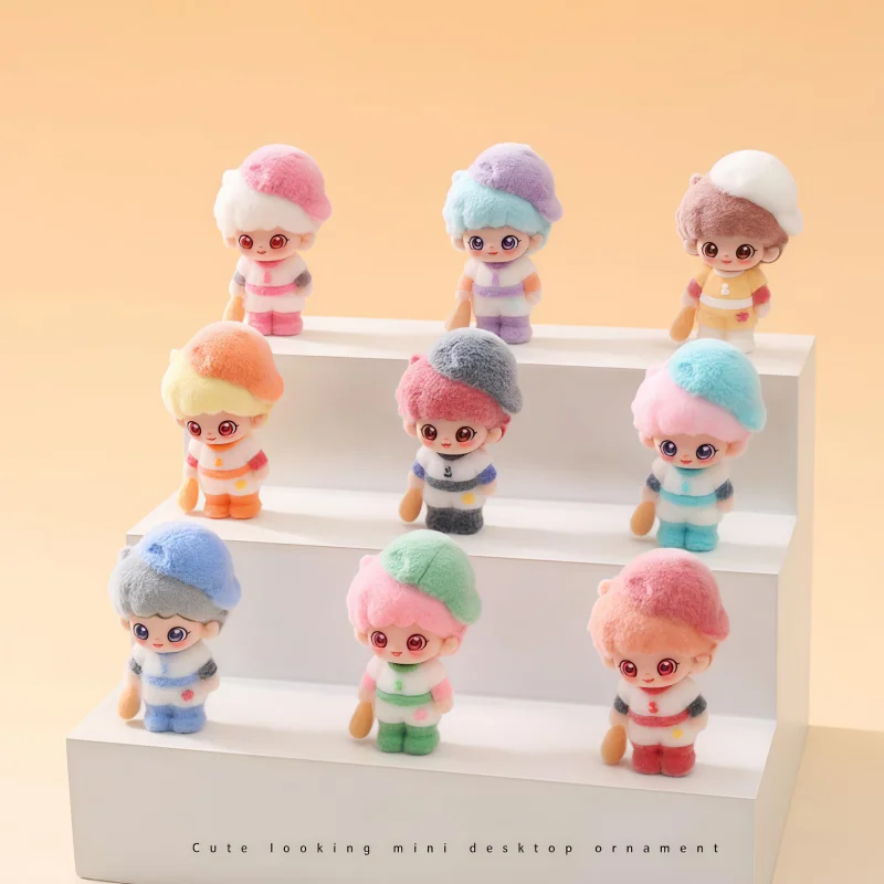 1/ 9PCS of plush mini baseball boy dolls, with soft plush surfaces, colorful sports figurines suitable for desktop decoration