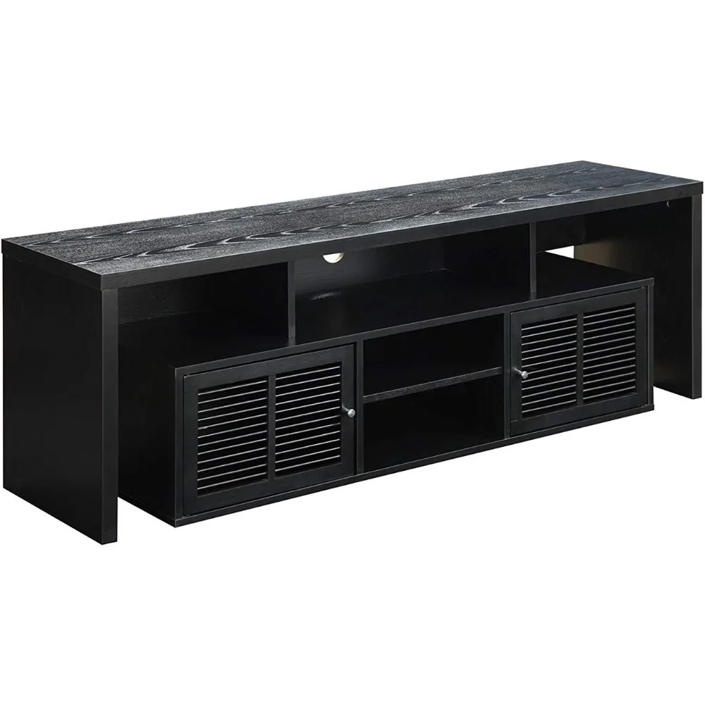 

Lexington 65 inch TV Stand with Storage Cabinets and Shelves, Black