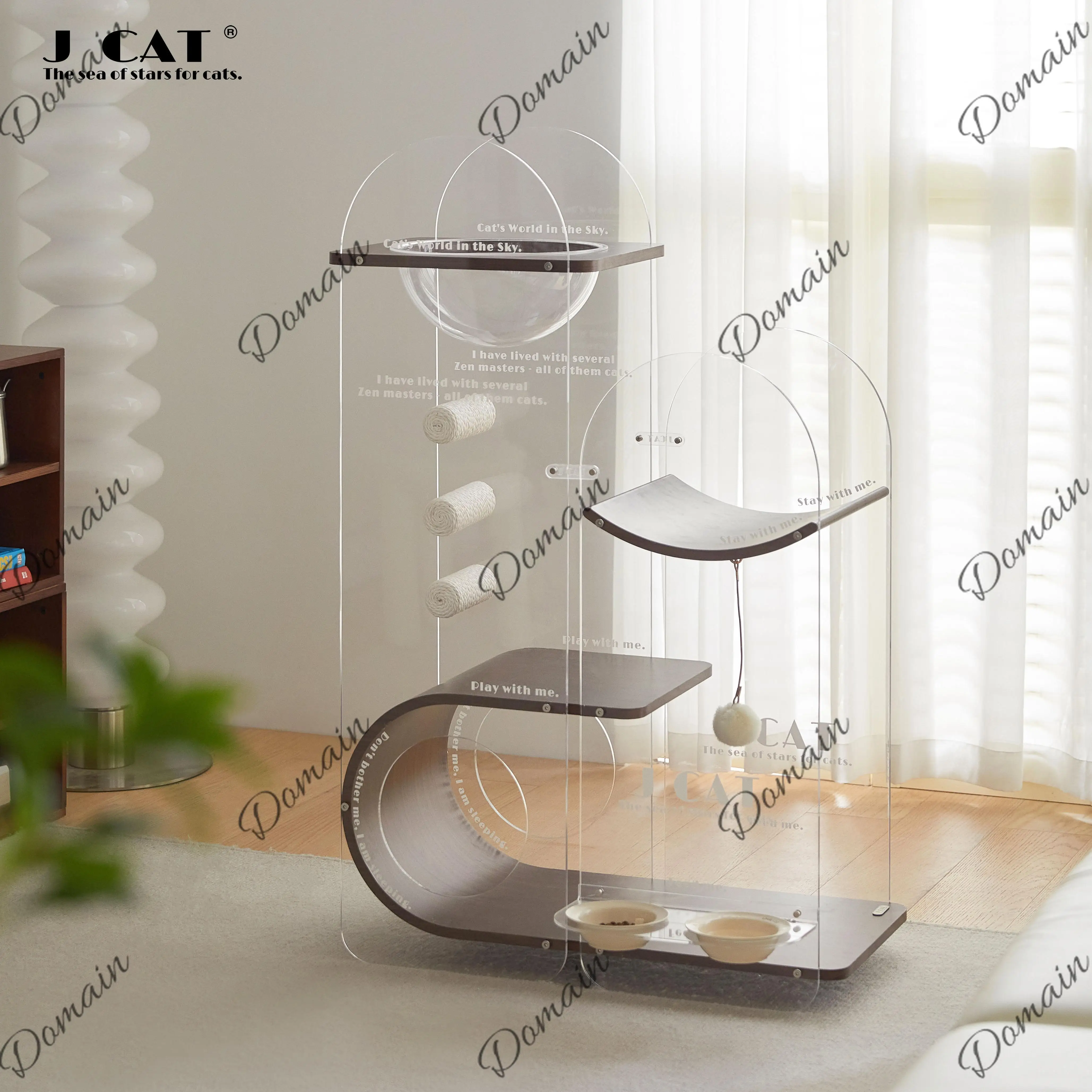 Medieval design sense, high-end cat climbing frame,, cat integration, pet cat scratching column