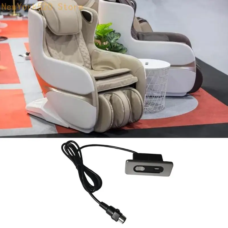 N84C أريكة تحكم أريكة كهربائية يدوي تبديل زر التحكم في اليد مع منفذ USB لسرير تدليك كرسي الرفع