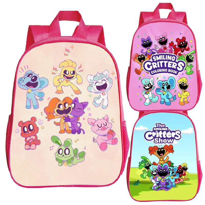 Smiling Critter Kindergarten Backpack Catnap Dogday Bag Cosplay Student Cartoon School Bag For Kids Birthday Gift