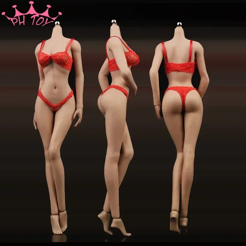 

12in Female Soldier Body Model 1/6 Scale Detachable Feet Middle Breasts Super Flexible Femaless Body Action Asian Girl figure