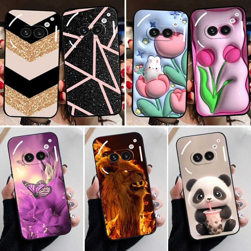 For Nothing Phone 2a Case Fashion Panda Soft Silicone Back Cases for Nothing Phone 1 2 2A Phone Cover Phone1 etui Fundas bags