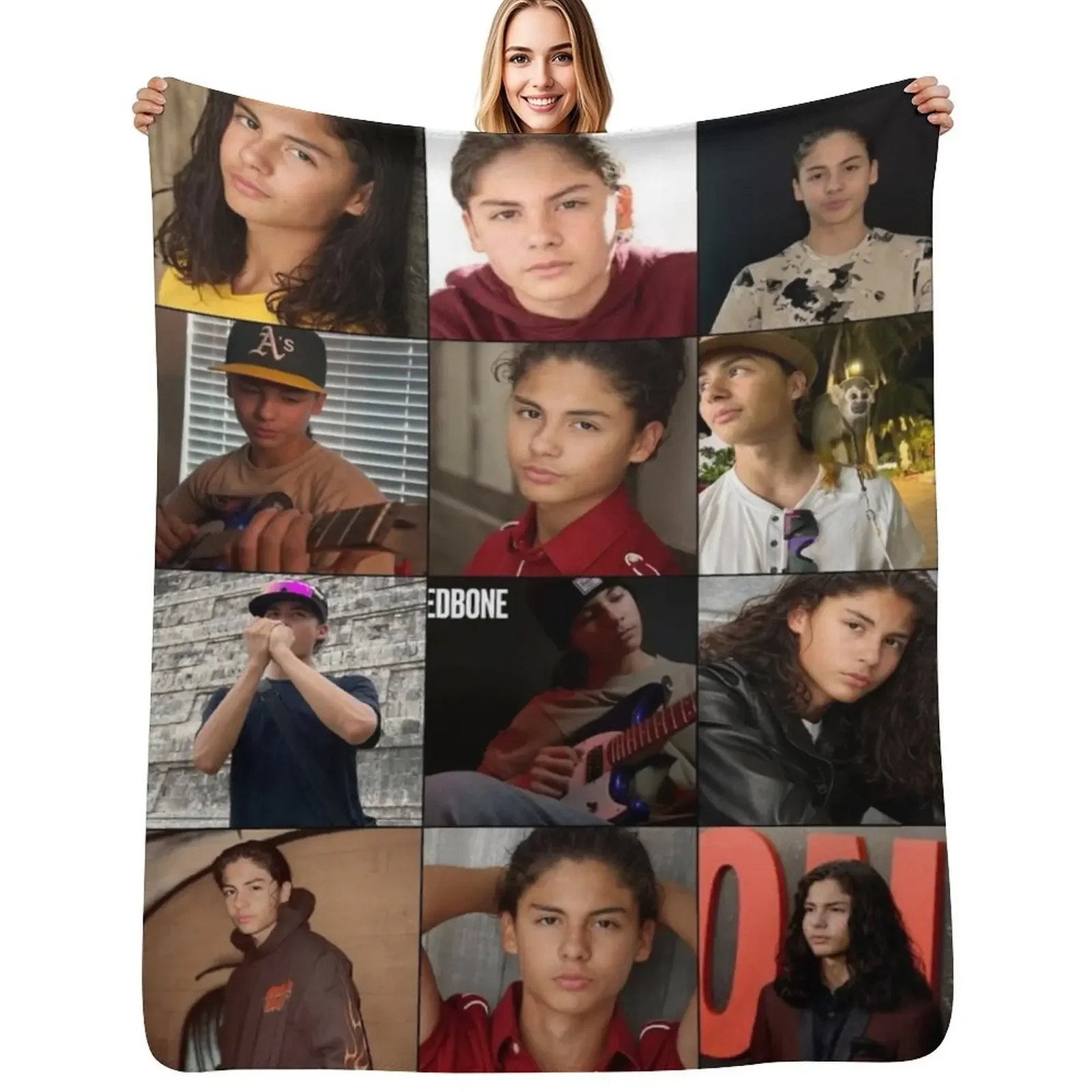 

Miguel Cazarez Mora Photo Collage Art Throw Blanket Single Thin wednesday Beach Blanket