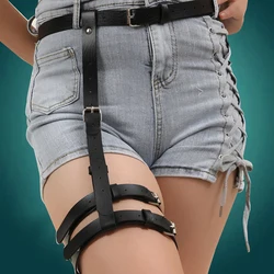 Women Sexy Leg Harness garter Belts Leather Harness Belts Waist Thigh Garter Gothic Clothing Accessories Festival Rave Outfit