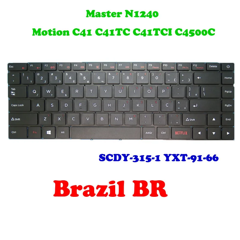 Laptop BR TR Layout Keyboard For Positivo Master N1240 C41TC C41 C41TCI C4500C Brazil BR Turkey TR Black No Frame New