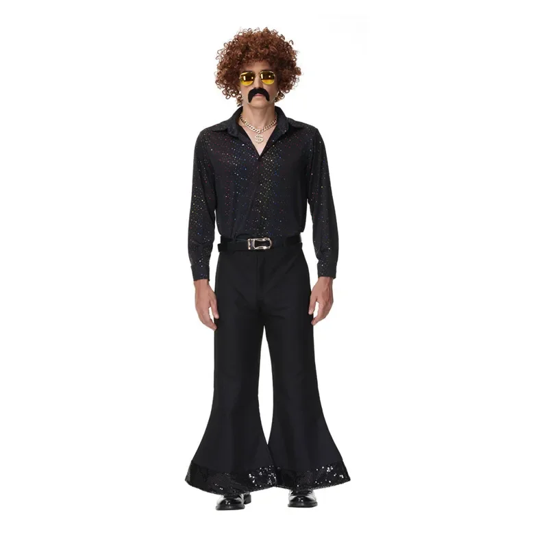 Various Halloween Hip Hop Show Retro Disco Costumes For Girls And Men Hippie Makeup Dance Bar Nightclub Performance Suits Outfit