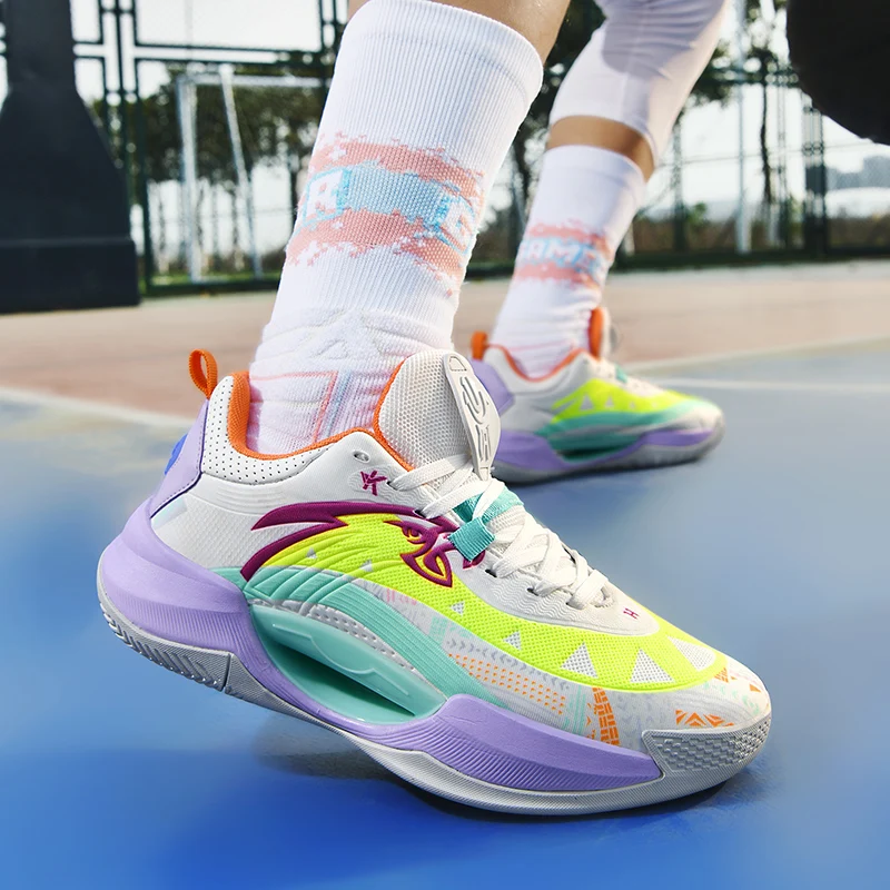 أحذية كرة السلة العاكسة عالية الجودة أحذية كرة السلة الأصلية أحذية كرة السلة أحذية رياضية خارجية مطاطية مضادة للانزلاق أحذية تدريب رياضية للرجال #5