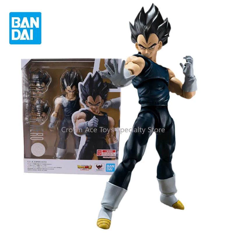 

Bandai Genuine Figure Dragon Ball Model Kit Anime Figures SHF Vegeta Super Hero Collection Model Action Figure for Children Toys