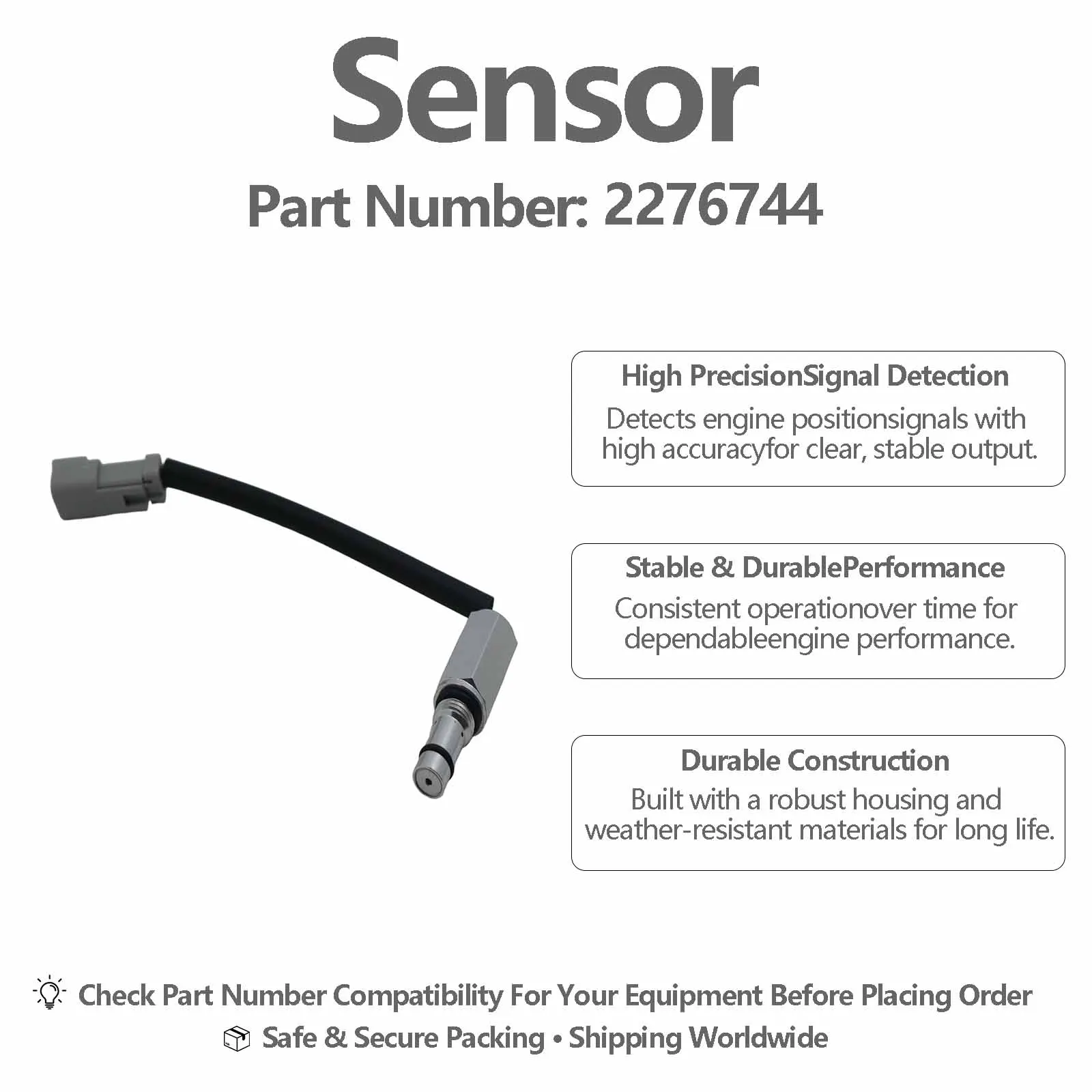 227-6744 2276744 Pressure Sensor For Caterpillar CAT D8T D8R D10T2 D6K XL D9T D5R LGP XL II D5R XL D5N D11T D6N D6R
