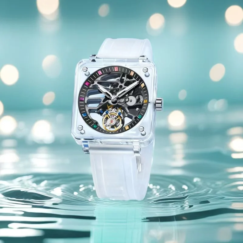 

Aleop, прозрачные настоящие летающие турбийоны, роскошные часы Aesop, механические часы для мужчин, часы со скелетом и турбийоном, сапфировое зеркало