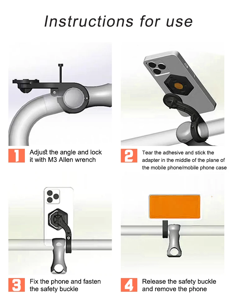 ODI PH-01 Magnetische Reiten Telefon Halter Quick Release Motorrad Fahrrad Halterung für MTB/Rennrad Navigation Allgemeine Telefon Ho – Detail 14