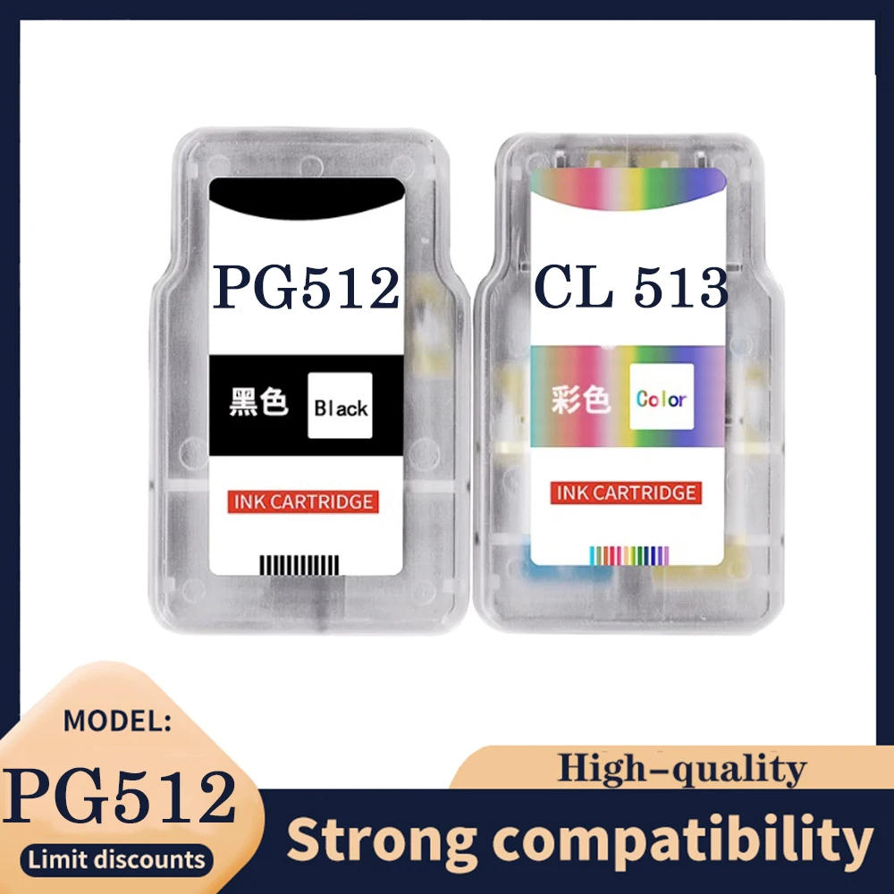 Smart Cartridge Refill Kit for Canon PG-512 CL-513 Compatible with Canon Pixma MP280 MP282 MP330 MP480 MP490 MP492 MP495 MP499