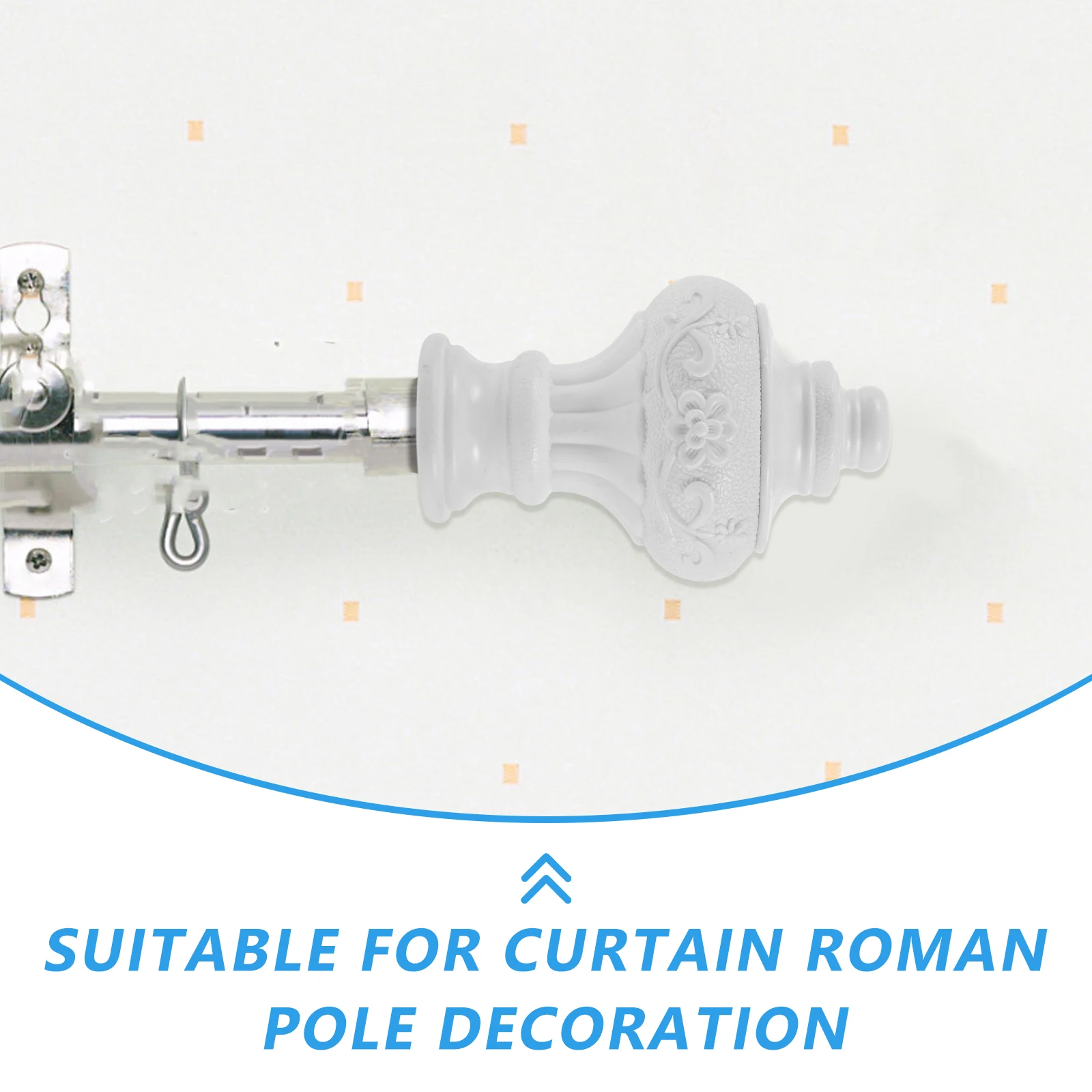 

Elegant Curtain Rod Finials Decorative Caps Simple Design for Curtain Rods and Versatile Window Decor