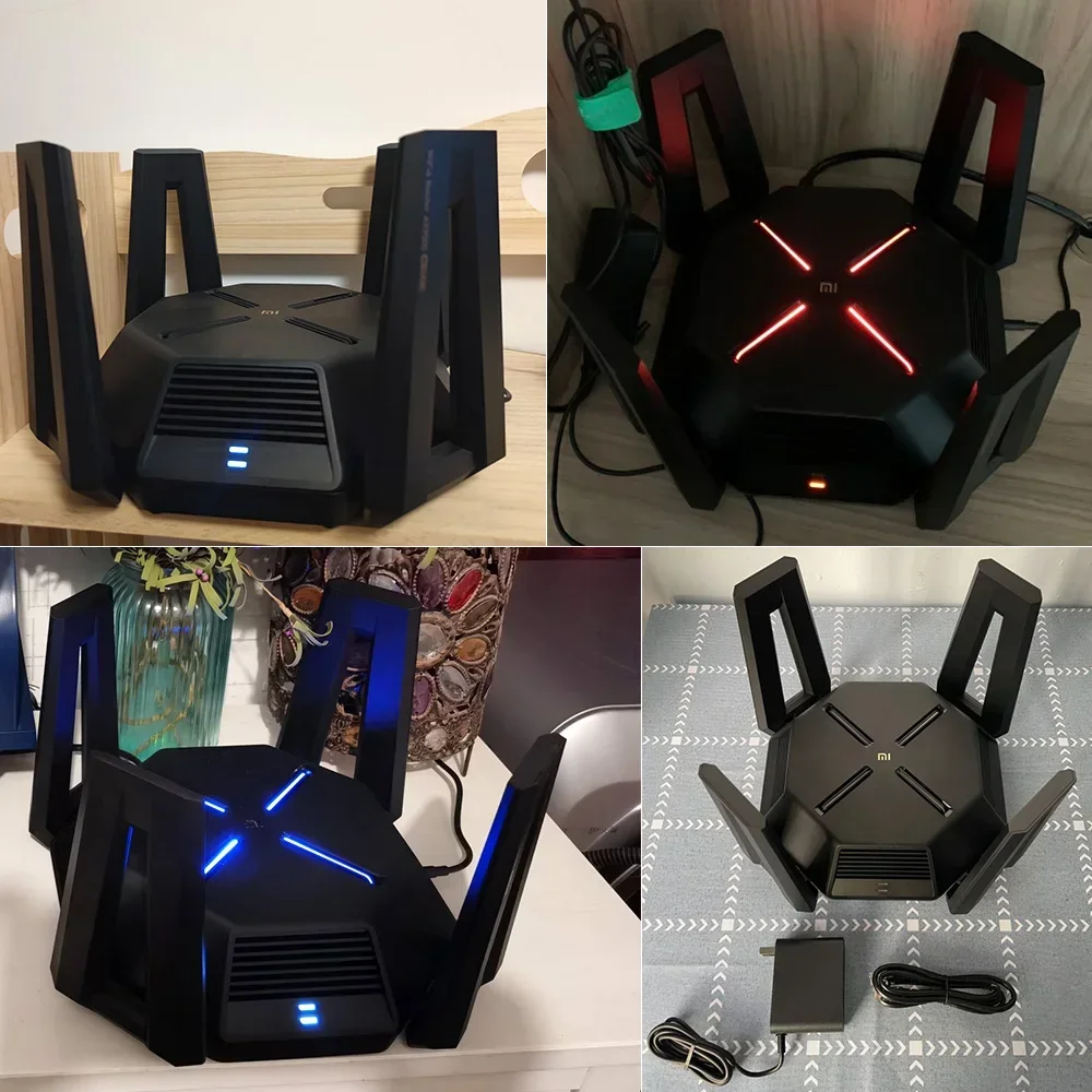 Xiaomi Router AX9000 2.4G/5G/5G-Game 3 Channels WiFi 6 Enhanced Version 4-Core CPU 1GB RAM 4K QAM 12 High-Gain Antennas Router