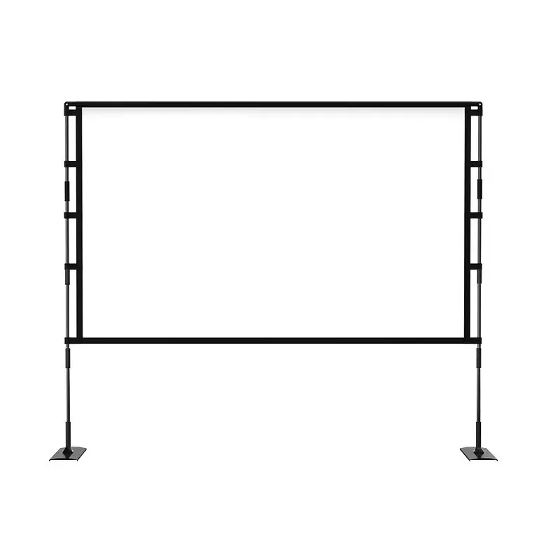 202684 100 120inch Projector Screen With Stand Anti-light Foldable Iron Plate Double Bracket Projection Screen for Outdoor Theat