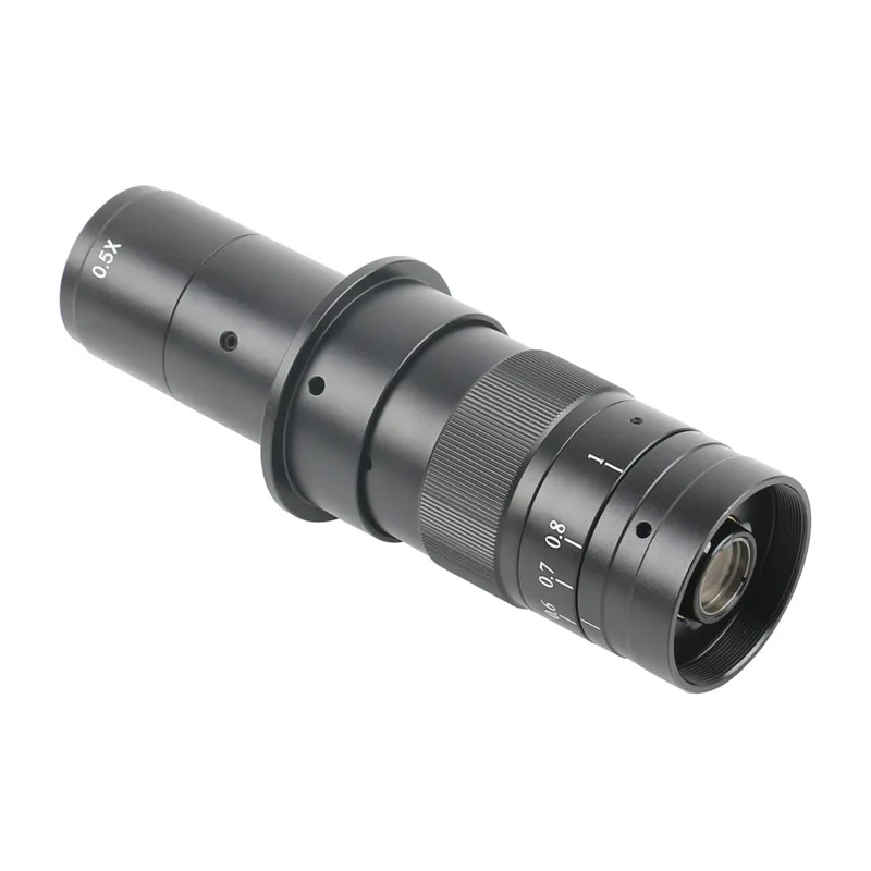 Adjustable 180X Zoom C Mount Lens 0.6X-4.5X Magnification For HDMI VGA USB Industry Video Microscope Camera