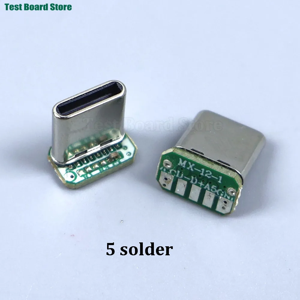 2/5/10 Stück USB Typ-C Stecker 16P Vertikaler Daten-Ladeanschluss mit 2/3/4/5/6 Schweiß-PCB-USB-Platinenanschluss 16P USB-C Steckverbinder – Detail 9