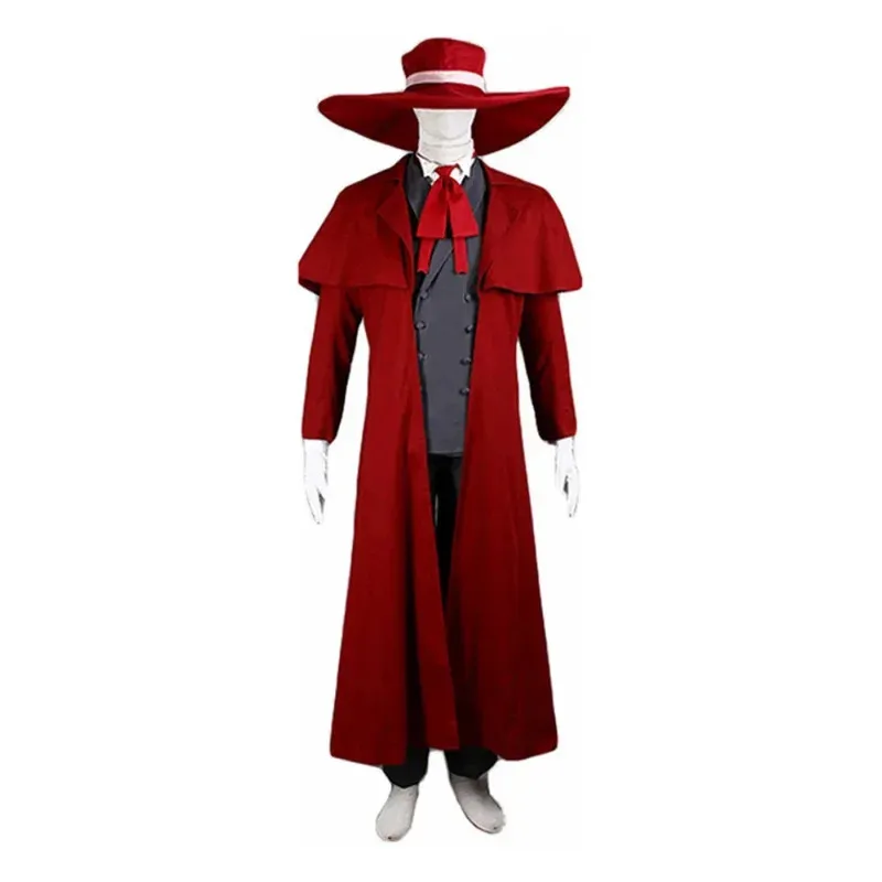 อะนิเมะ Hellsings Alucard คอสเพลย์เครื่องแต่งกาย Alucard Van Cos วิกผมเครื่องแต่งกายฮาโลวีน Carnival ชุด