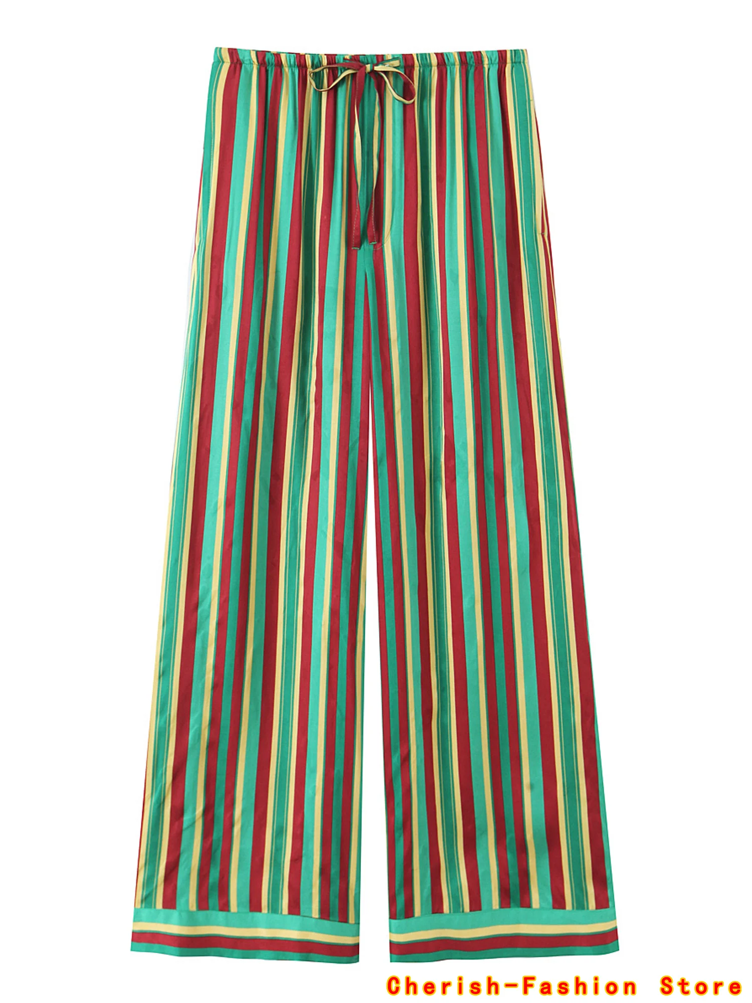 Mode bloemen bedrukte losse broek dames chique hoge taille doorzichtige mesh geplooide broek 2025, zomervakantie straatbroek