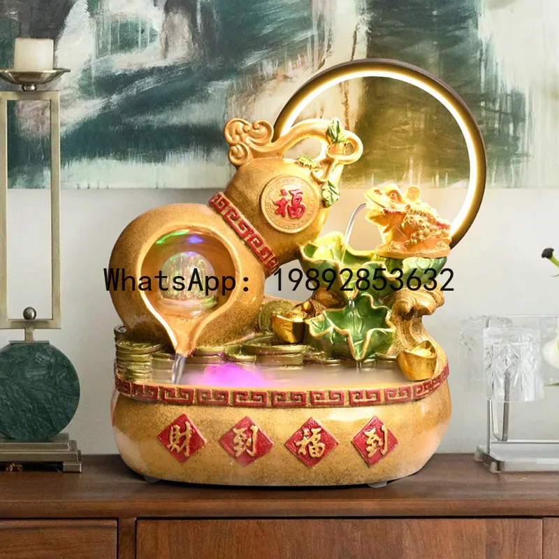 CZ   Flowing Water Ornament Circulating Water Office Decoration Opening Housewarming Wealth-Attracting Water Feature Humidifier